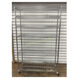 Chrome 6 Tier Shelf Unit on Wheels