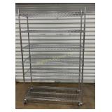 Chrome 6 Tier Shelf Unit on Wheels