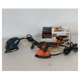 Black & Decker Mouse Detail Sanders 2 Pc Lot