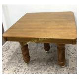 Antique Oak Dining Table w/ Carved Fluted Legs