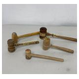 Auctioneers Gavels 5 Pc Lot