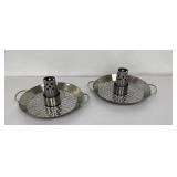 Beer Can Chicken Cooker 12" Diameter 2 Pc Lot