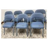 Samsonite Blue Folding Chairs 7 PC Lot