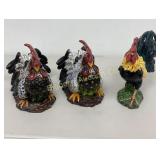 Blue Sky Chickens & Roosters 3 Pc Lot