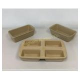 Pampered Chef Baking Loaf Pans 3 Pc Lot