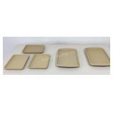 Pampered Chef Stone Bar Stoneware Pans 5 Pc Lot