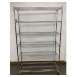 Chrome 6 Tier Shelf Unit on Wheels