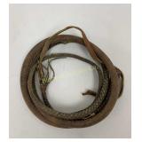 Antique Bull Whip Missing Handle