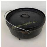 Lodge Cast Iron 12" Footed Dutch Oven w/ Lid 6ï¿½"