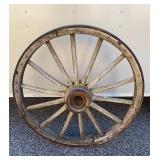 Antique Wood Wagon Wheel Approx 42" Diameter