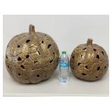 Pottery Pumpkin Fall Decor 11" & 15" Tall