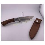 NWTF Hunting Knife 4 3/4" Blade, Leather Sheath