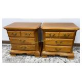 Sumter Oak 3 Drawer Night Stands 2pc lot
