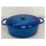 Le Creuset Blue Enamel Cast Iron Roaster #35