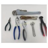 Hand Tools 14" Pipe Wrench, Locking Pliers,