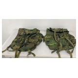 US Military Camo Backpacks 2 Pc Lot