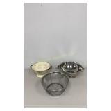 Strainers Colanders 3 Pc Lot