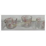 Pyrex Glass Measuring Cups 2-4 Cups, 3 Pc Lot