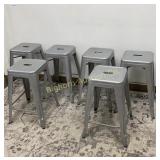 Metal 24" Bar Counter Stools 6 Pc Lot