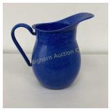 Blue Enamelware Water Pitcher