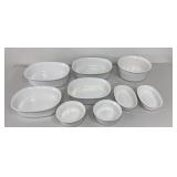 Corning Ware Baking Dishes Various Sizes 9 Pc Lot