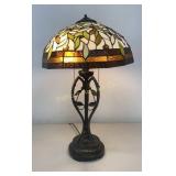 Lamp w/ Stained Glass Shade, Missing 1 Small