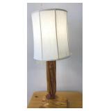 Cedar Log Lamp w/ Shade Approx 39" Tall