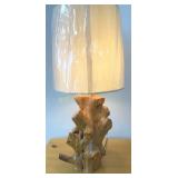 Log Lamp w/ Shade Approx 32" Tall