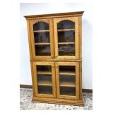Oak Display Cabinet W/4 Adjustable Shelves