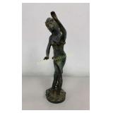 Bronze Statue: Dancing Woman Nymph 18" Tall