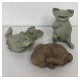 Rabbit & Pig Door Stops 3 PC Lot