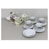 VTG Tea Pot Creamers & Sugar Bowl, Tea Cups