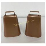 Cowbells 4" x 5" Tall USA  2 Pc Lot