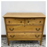 VTG  Oak 4 Drawer Dresser