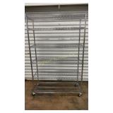 Chrome 6 Tier Shelf Unit on Wheels