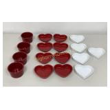 Red Ramikins,  Red & White Heart Server