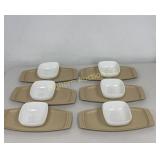 VTG Tupperware Serve-Ette Chip & Dip Tray & Bowl