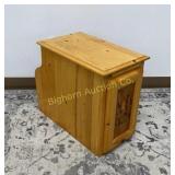 End Table Magazine Rack w/ Wildlife Fretwork