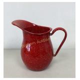 Red Enamel Water Pitcher