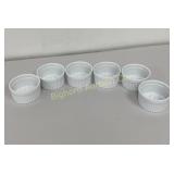 HIC Fine China 6 oz Ramekins 6 Pc Lot