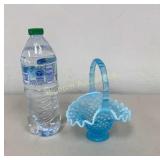 VTG Fenton Hobnail Opalescent Glass Basket