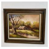 Framed Painting Signed A.B.