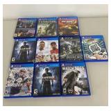 Sony Play Station 4 Game Assortment 10 Pc Lot
