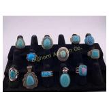 Turquoise Style Ring & Pendant Assortment