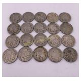 Buffalo Nickels Weak/ No Dates 20 Coin Lot