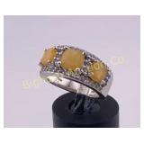 Ring 5.25 Diamonds 925 Silver