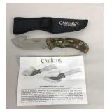 Camillus Titanium Hunting Knife w/ 4" Hook Blade &