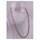 30" Rose Tone Sterling Silver Necklace Italy