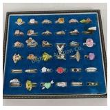 Ring Assortment 36 Pc Lot Several Marked .925