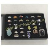 Ring Assortment 33 Pc Lot Several Are .925